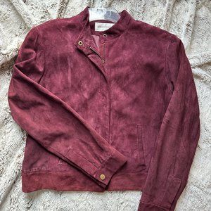 VINTAGE Suede Jones New York Red/Purple Jacket - Size 12